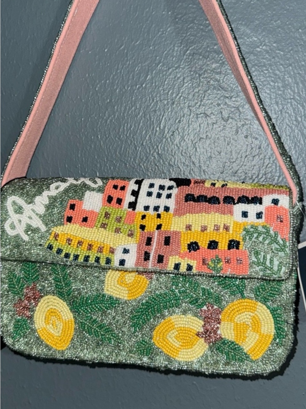 Viral beaded bag America and Beyond amalfi coast lemons